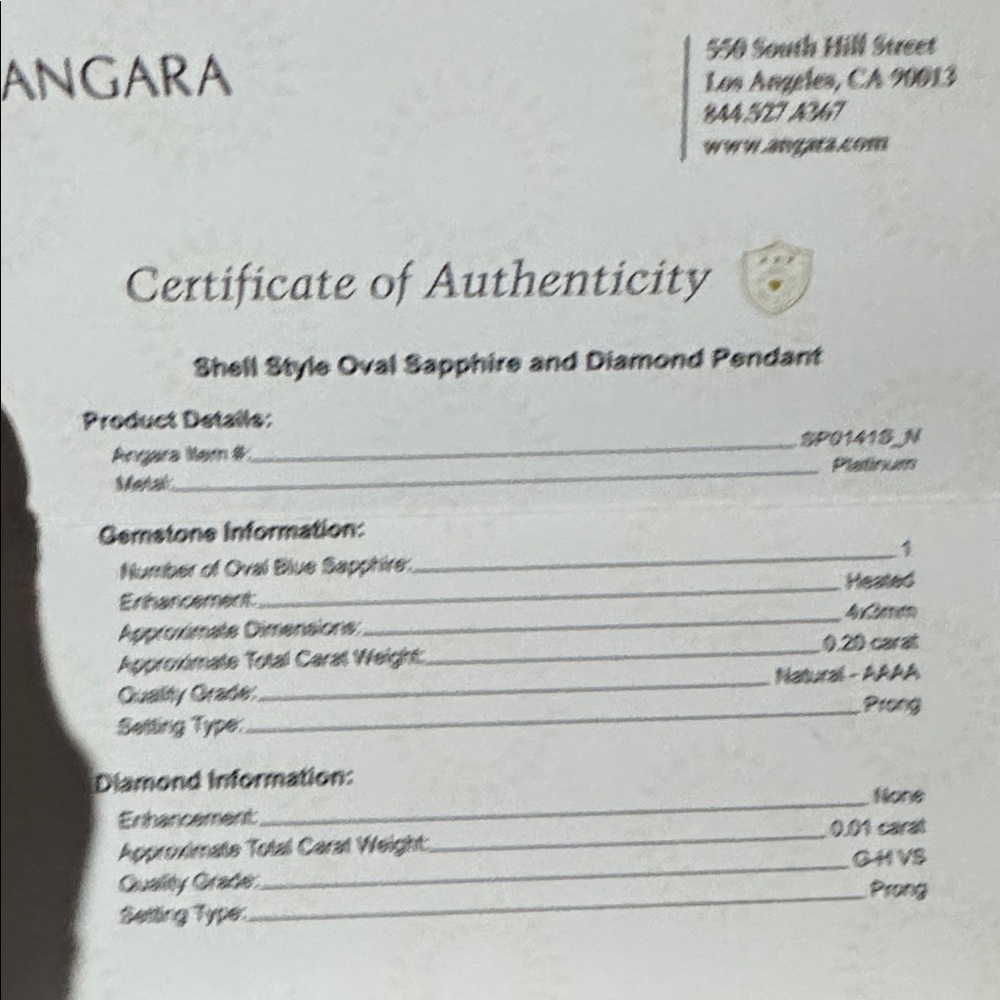 Angara sapphire and diamond necklace - Picture 4 of 6
